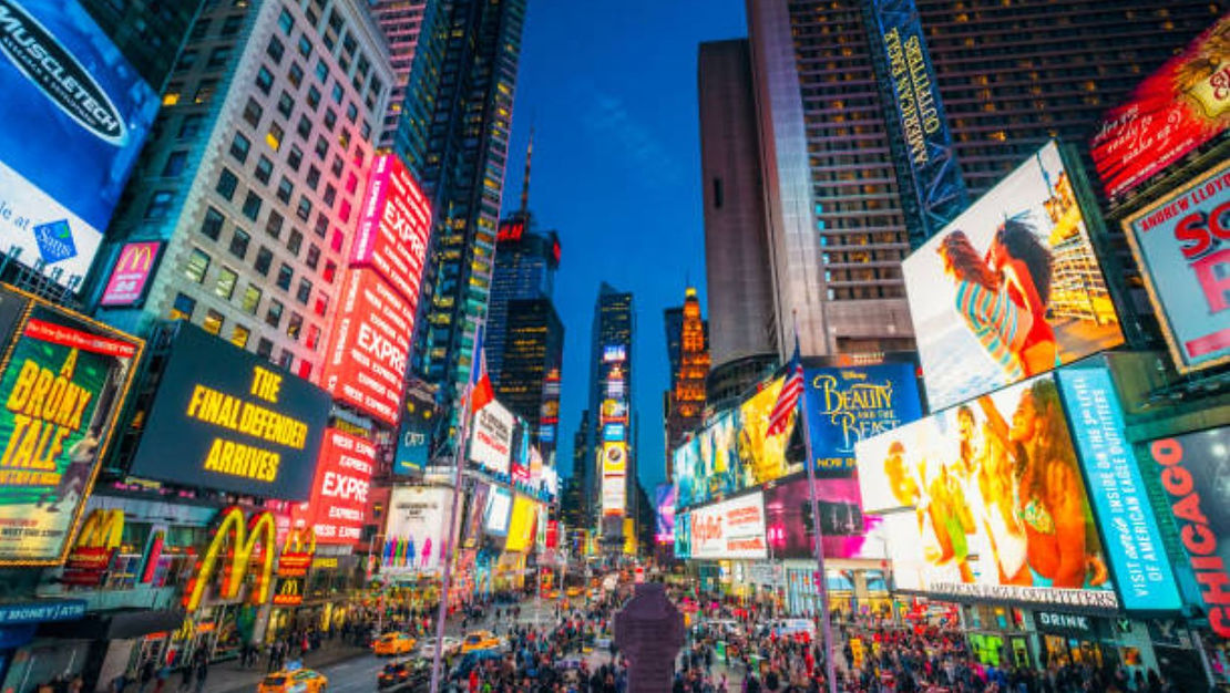 times square at night