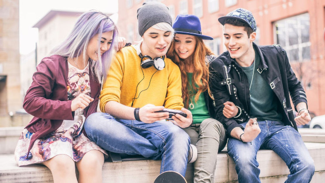 young people having fun together