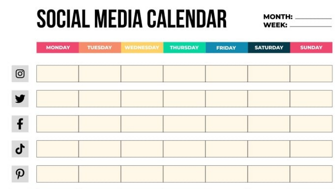 social media calendar